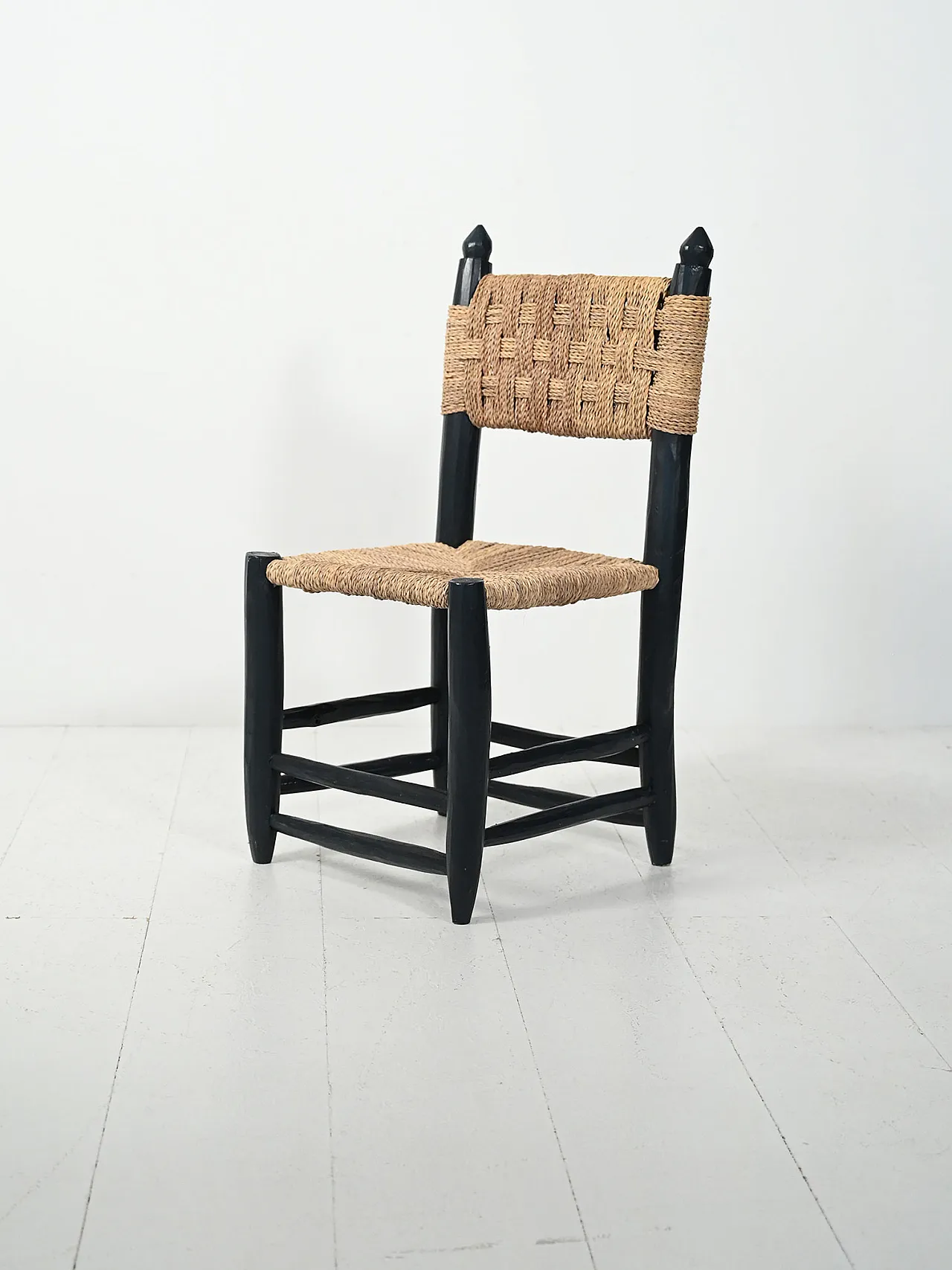 5 wooden Moroccan chairs, 70s 5