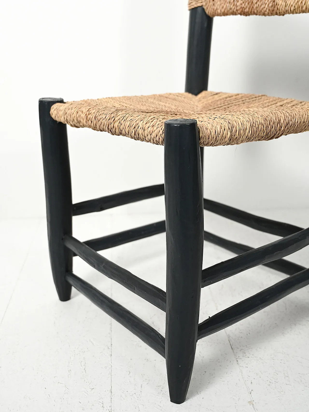 5 wooden Moroccan chairs, 70s 9