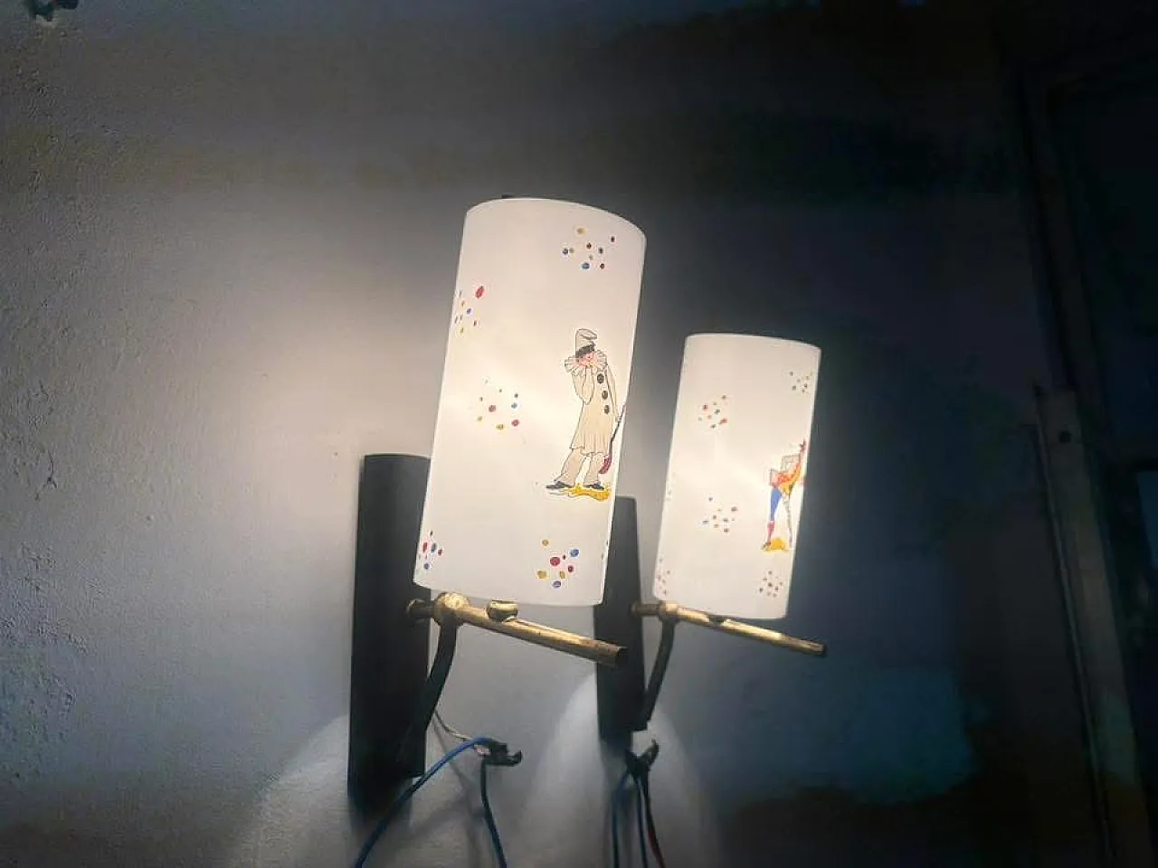 Applique con Pulcinella e Arlecchino, anni '50 3
