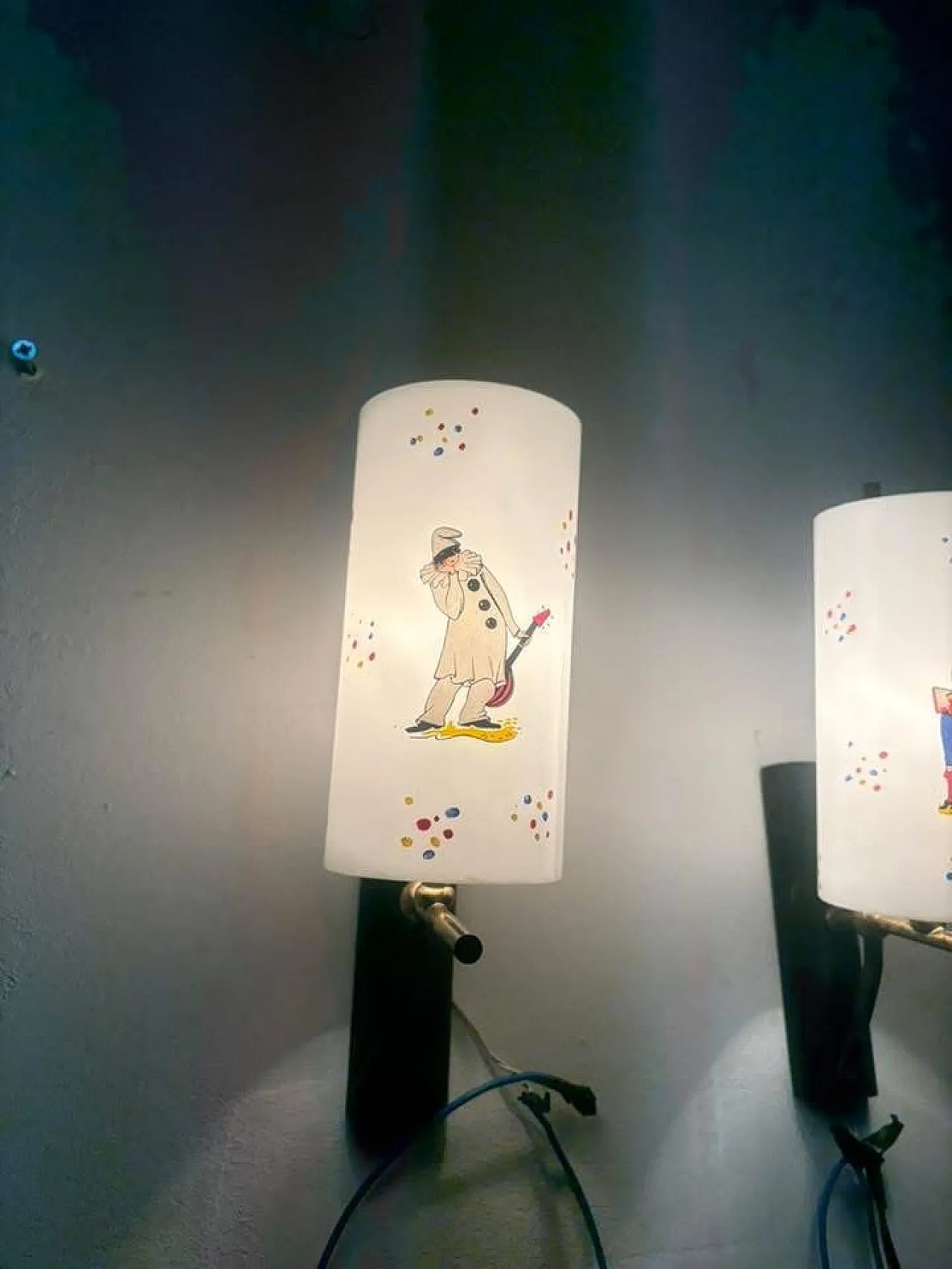Applique con Pulcinella e Arlecchino, anni '50 5