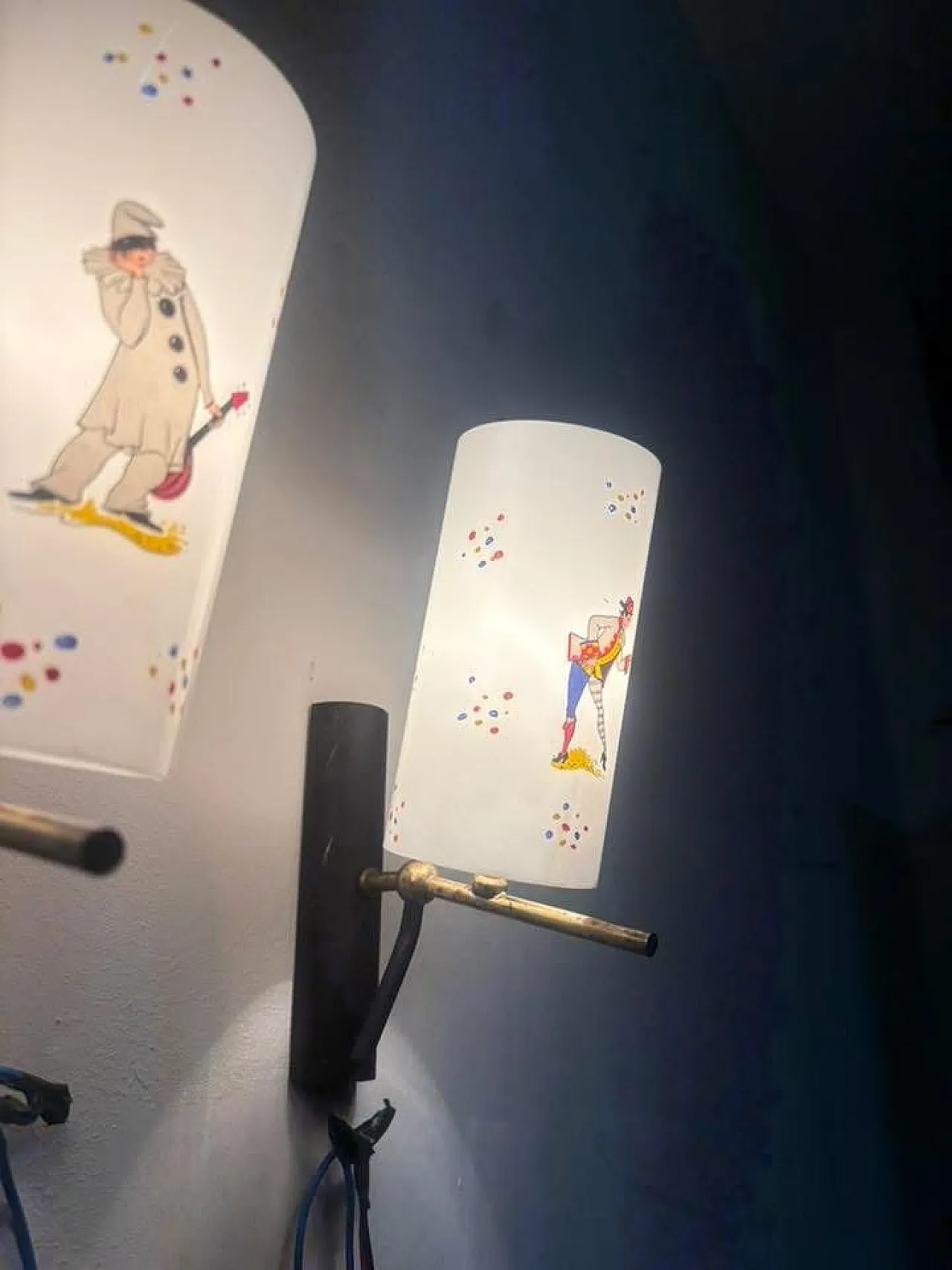 Applique con Pulcinella e Arlecchino, anni '50 7