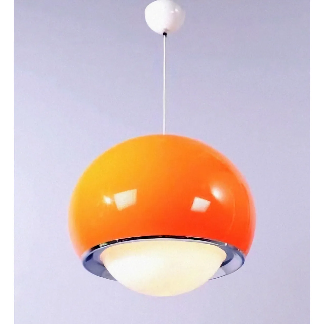 Orange “Bud” Pendant Lamp, Guzzini - Meblo, 1970s 3