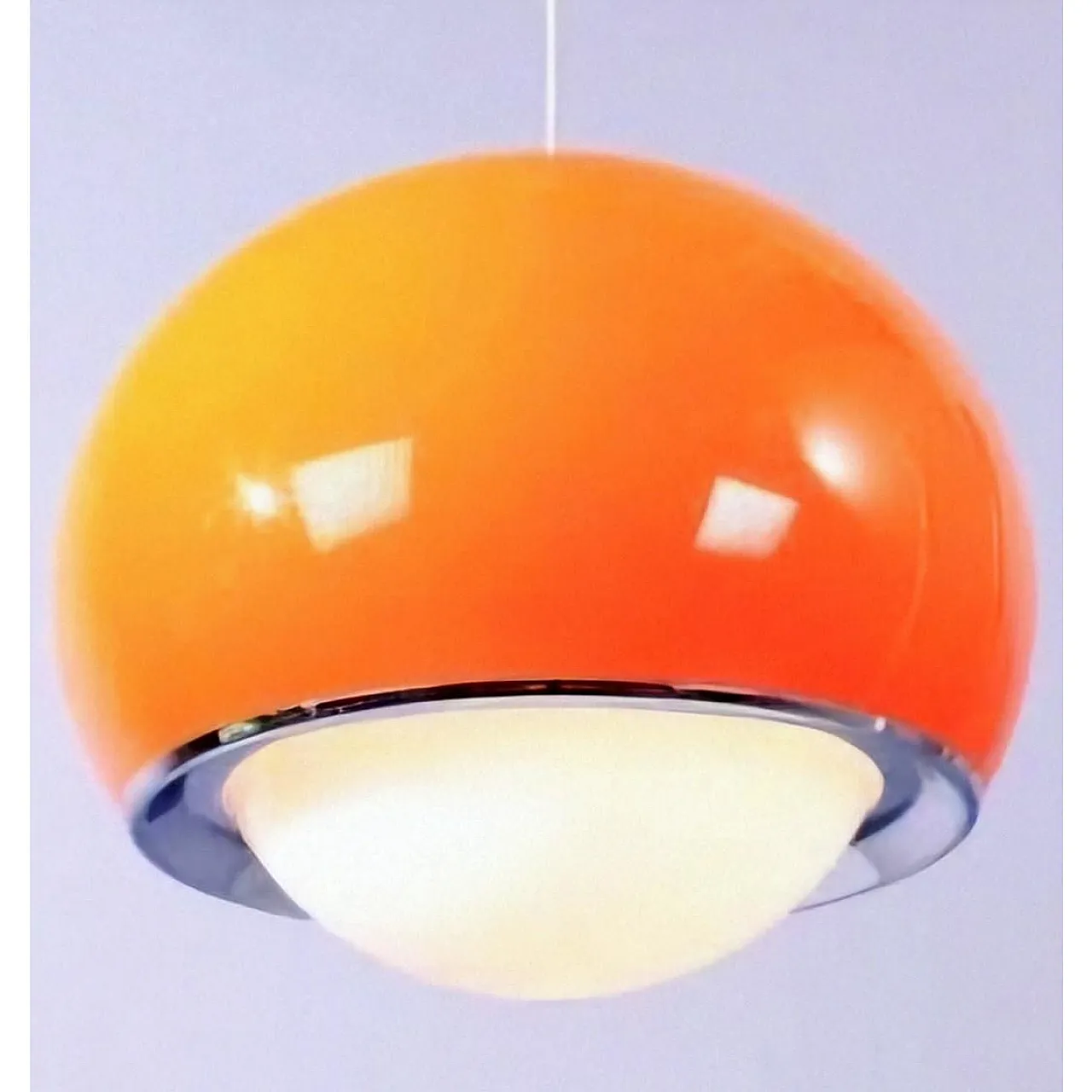 Orange “Bud” Pendant Lamp, Guzzini - Meblo, 1970s 5