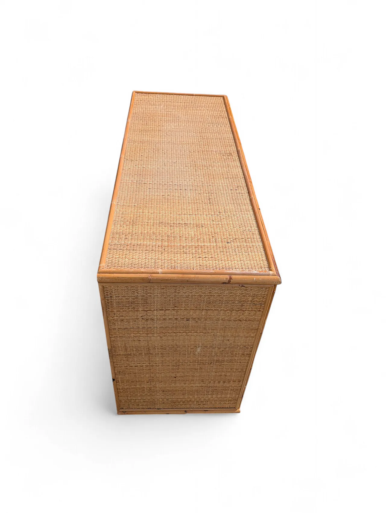 Wicker cabinet with 4 drawers and 1 door, 1970s 6