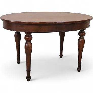 Antique oval walnut table, mid-19th century