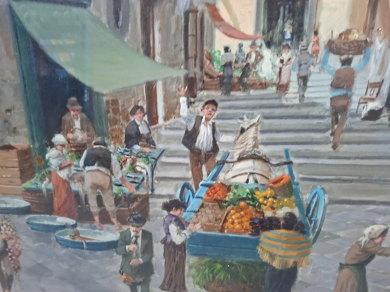 Scene from the Neapolitan Market by Francesco Tammaro, 20th century 2