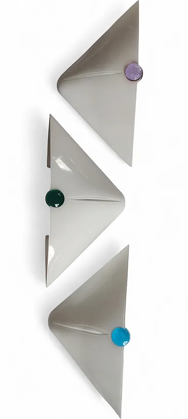 10 lampade da parete moderne in Vetro di Murano, De Majo anni '70