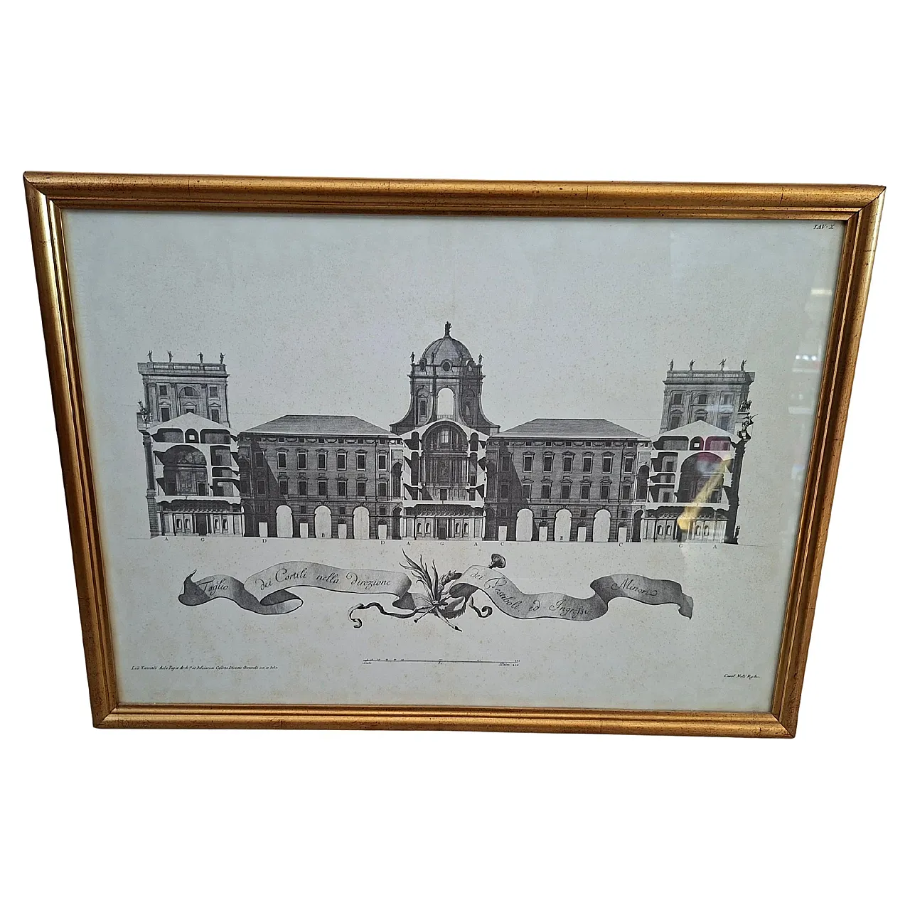 Royal Palace of Caserta, print on paper, 1950s 1