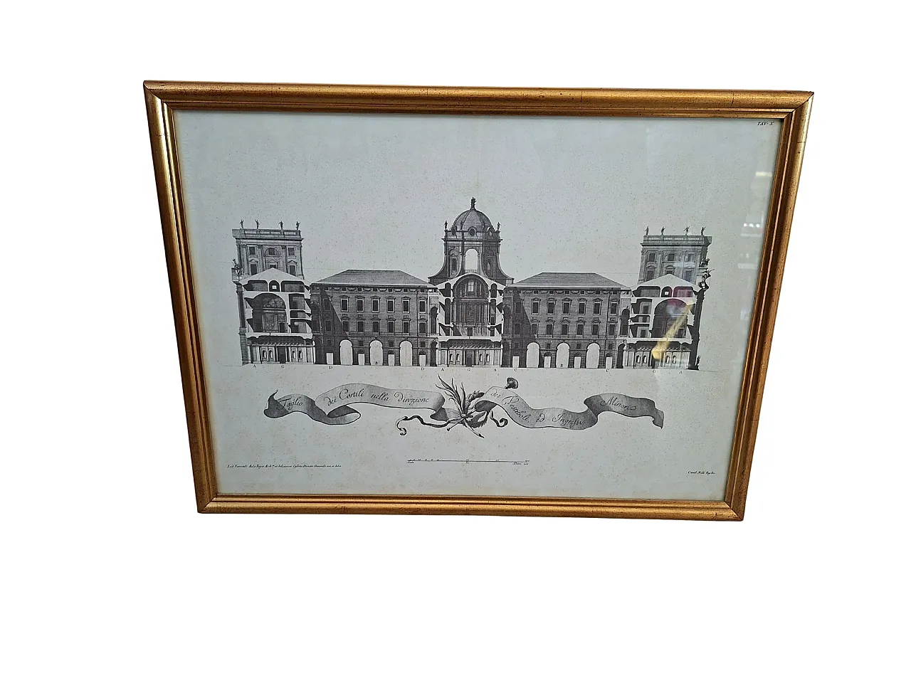 Royal Palace of Caserta, print on paper, 1950s 5