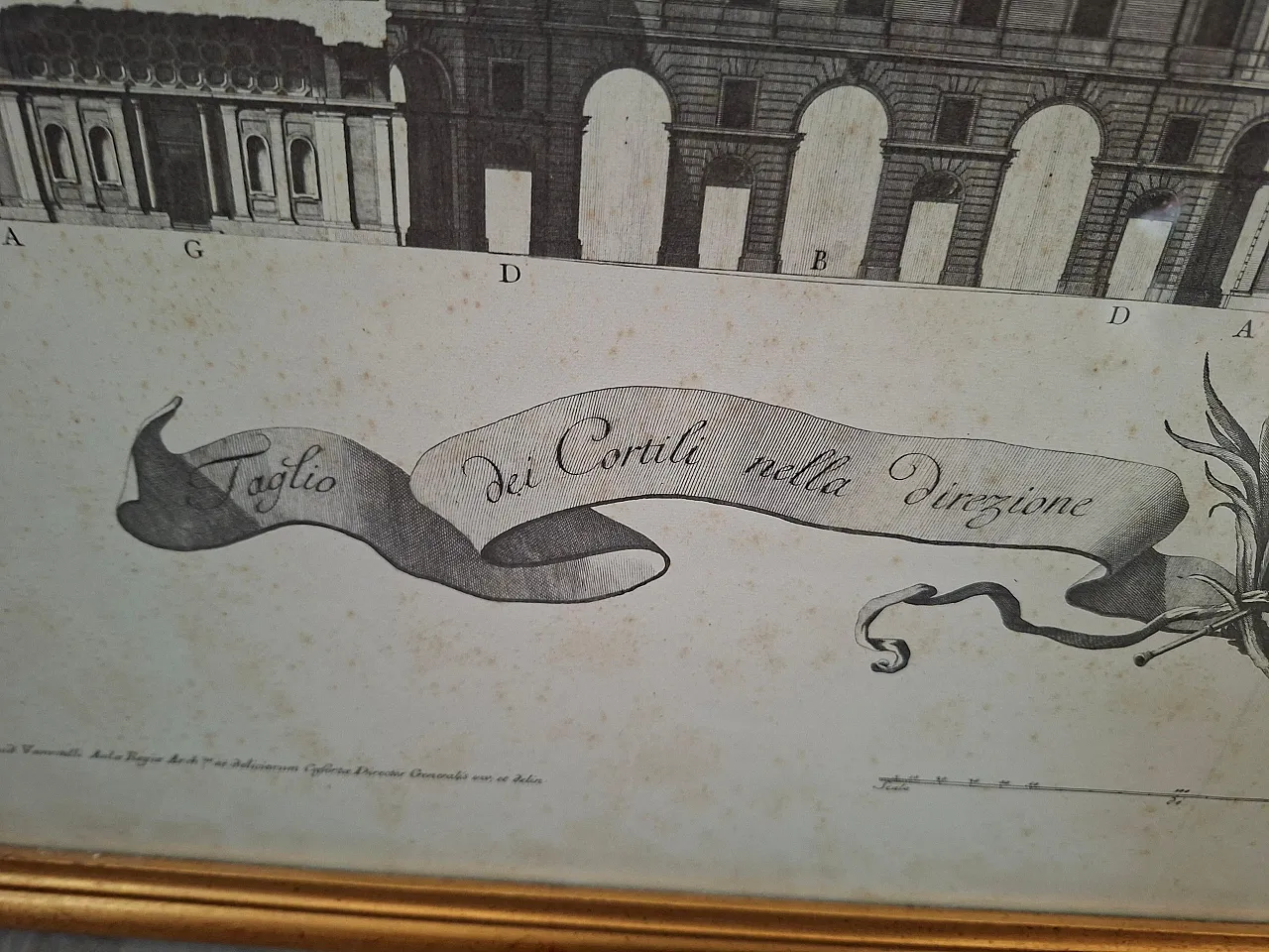 Royal Palace of Caserta, print on paper, 1950s 6