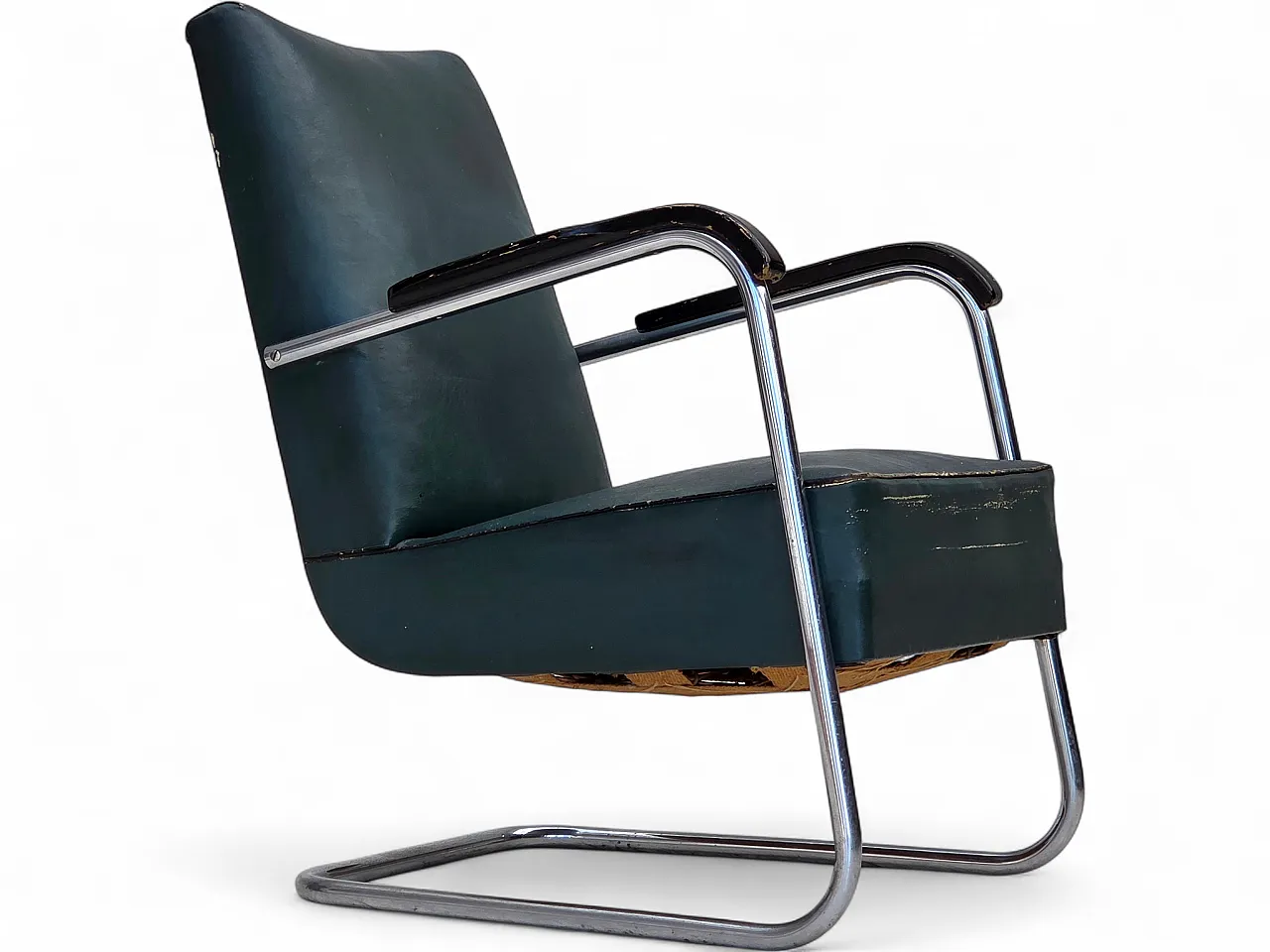 Poltrona scandinava in stile Bauhaus, anni '50 17