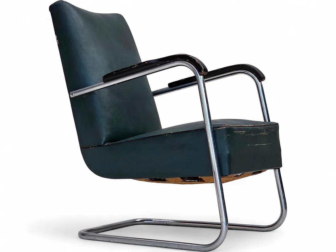 Poltrona scandinava in stile Bauhaus, anni '50 19