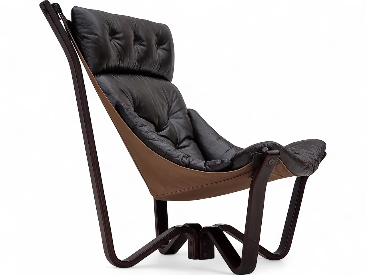 Poltrona lounge, modello Viking norvegese di Jim Myrstad, anni '70 21