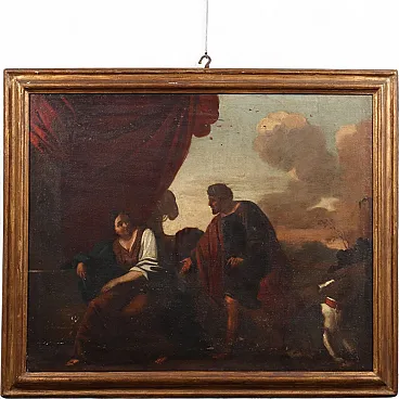 Biblical scene, oil on canvas, 17th century