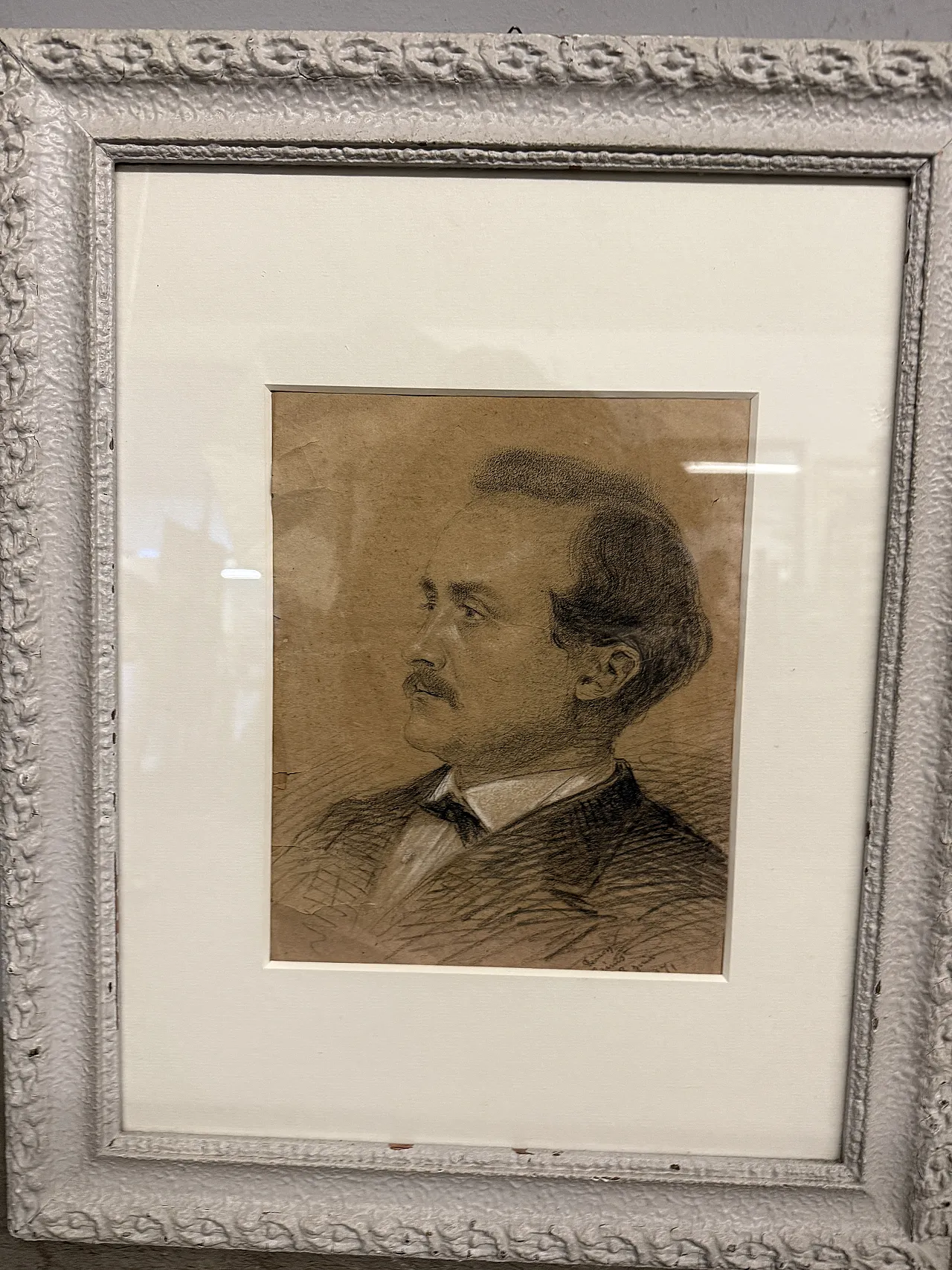Disegno a carboncino di soggetto Maschi Reims, Francia 1871 2