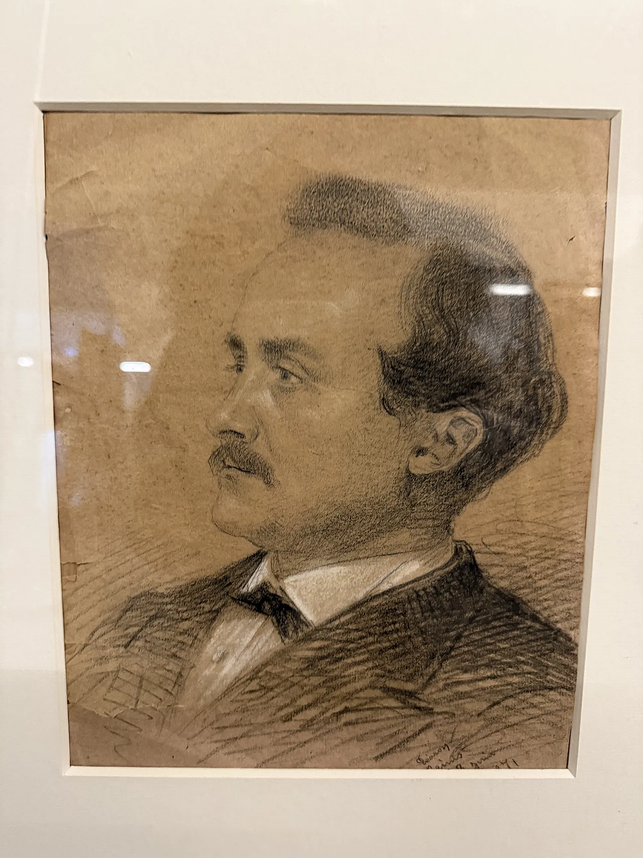 Disegno a carboncino di soggetto Maschi Reims, Francia 1871 3
