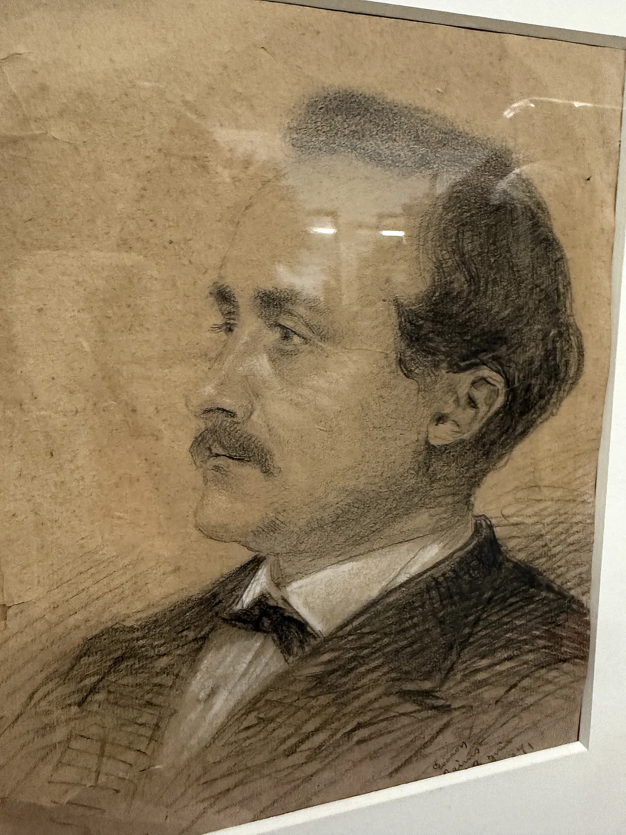 Disegno a carboncino di soggetto Maschi Reims, Francia 1871 5