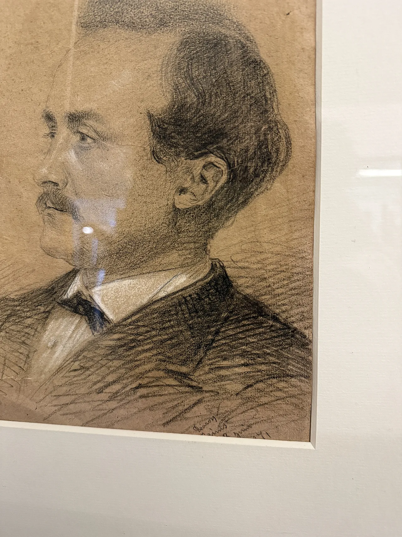Disegno a carboncino di soggetto Maschi Reims, Francia 1871 7
