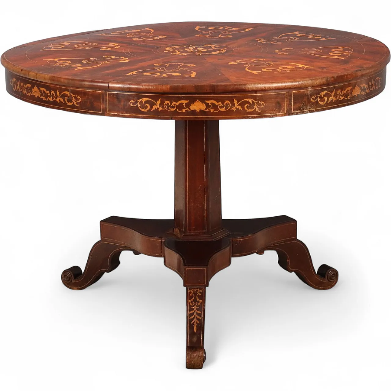 Charles X table in mahogany, 19th century 11