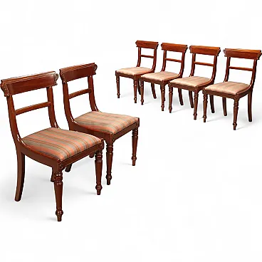 6 Edwardian mahogany chairs, early 20th century