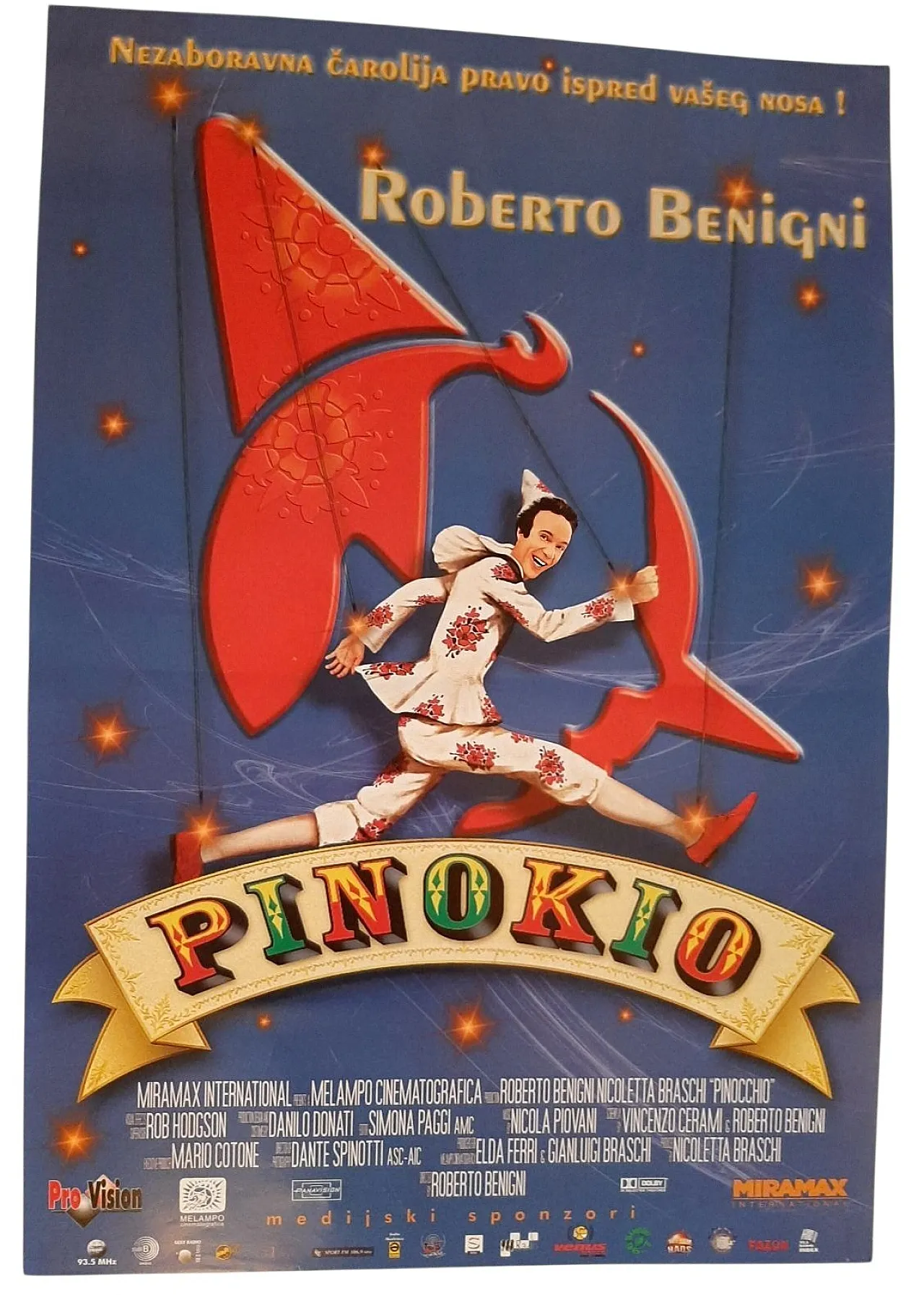 Original poster of the film Pinocchio by Roberto Benigni 1