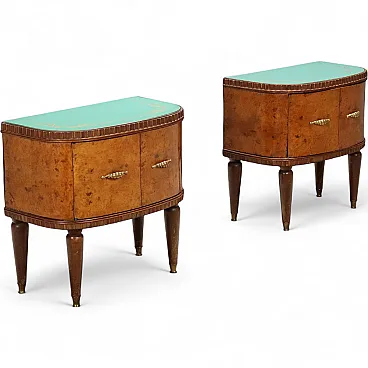 Pair of bedside tables, mid-20th century