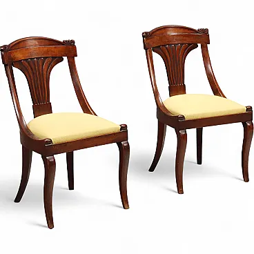 Pair of Gondola chairs, 19th century