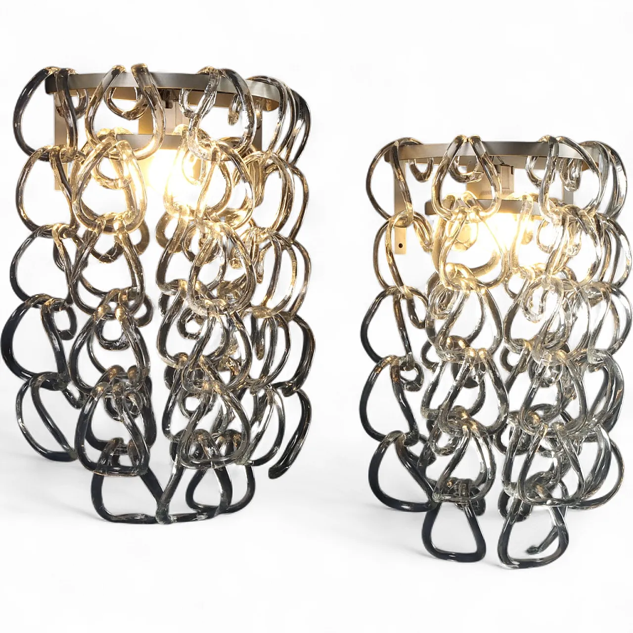 Giogali pair of wall lamps by A. Mangiarotti for Vistosi, 20th century 2