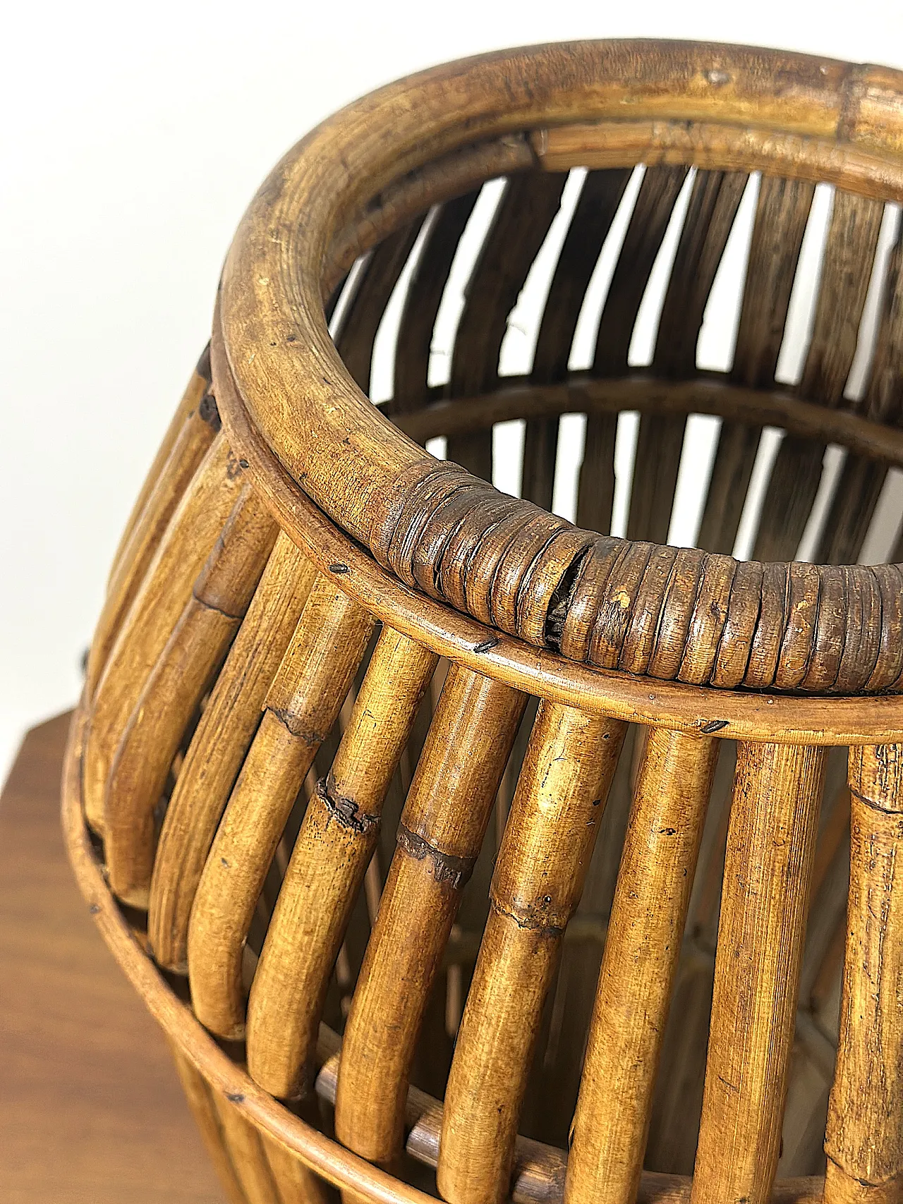 Bamboo Umbrella Stand, 1960s 5