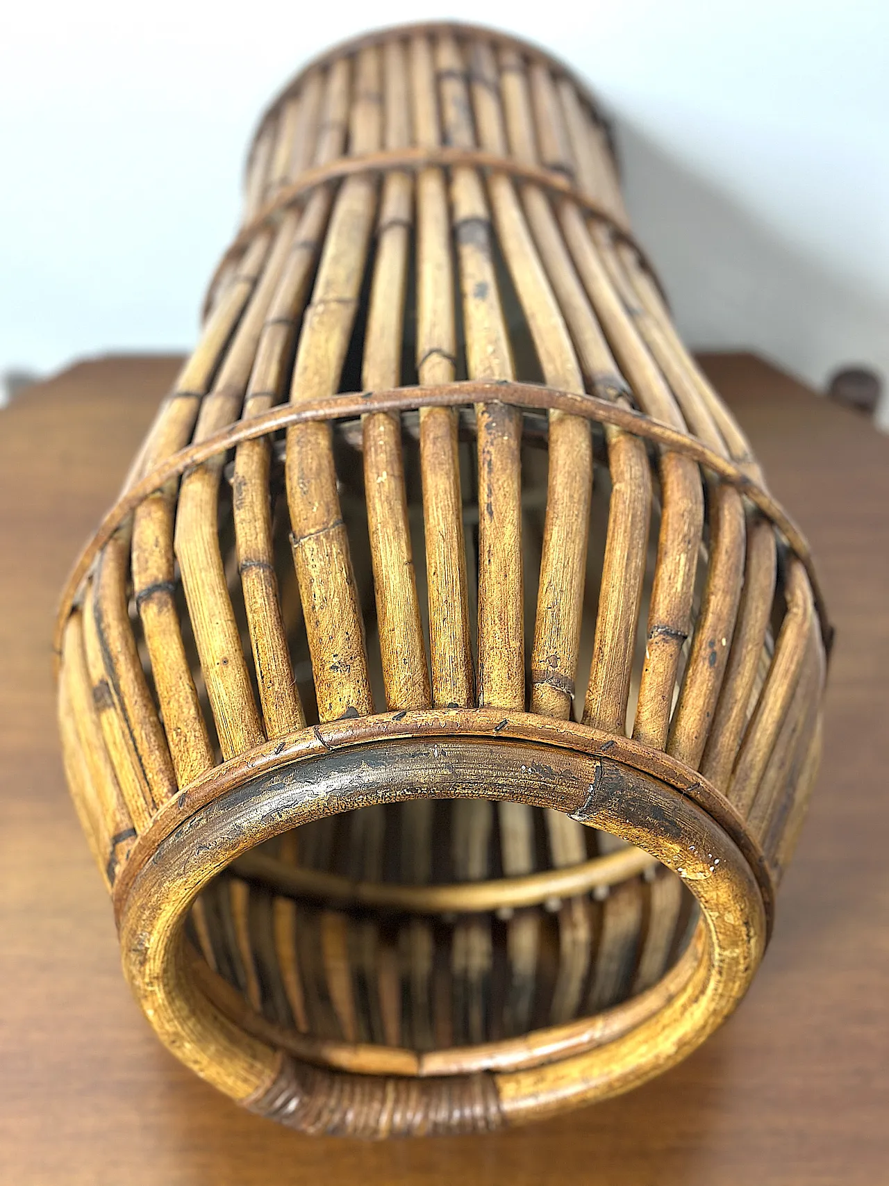 Bamboo Umbrella Stand, 1960s 9