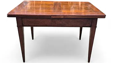 Extendable wooden table with stiletto legs, 19th century
