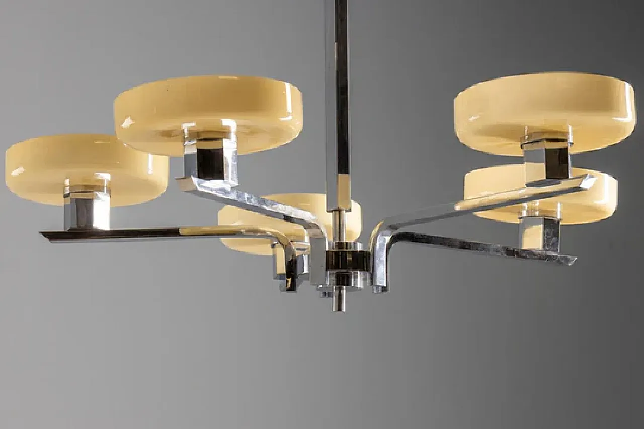 Art Deco chandelier, Bauhaus Influence, 1930s 3