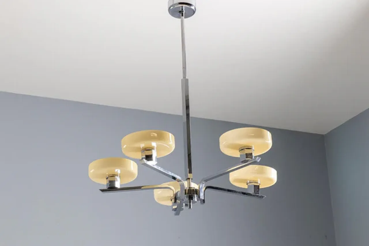 Art Deco chandelier, Bauhaus Influence, 1930s 4