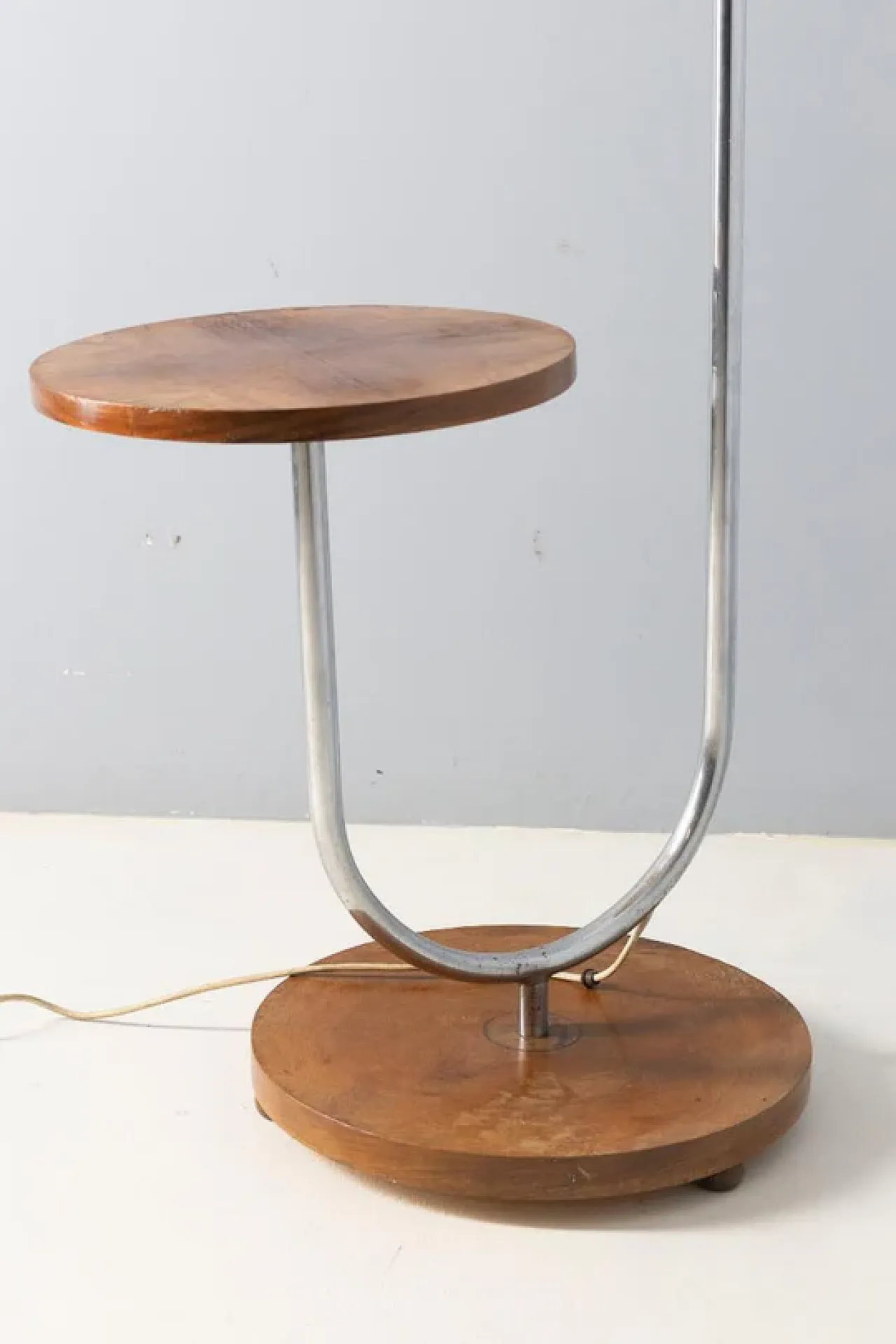 Floor lamp with table by Jindřich Halabala, mid-20th century 7