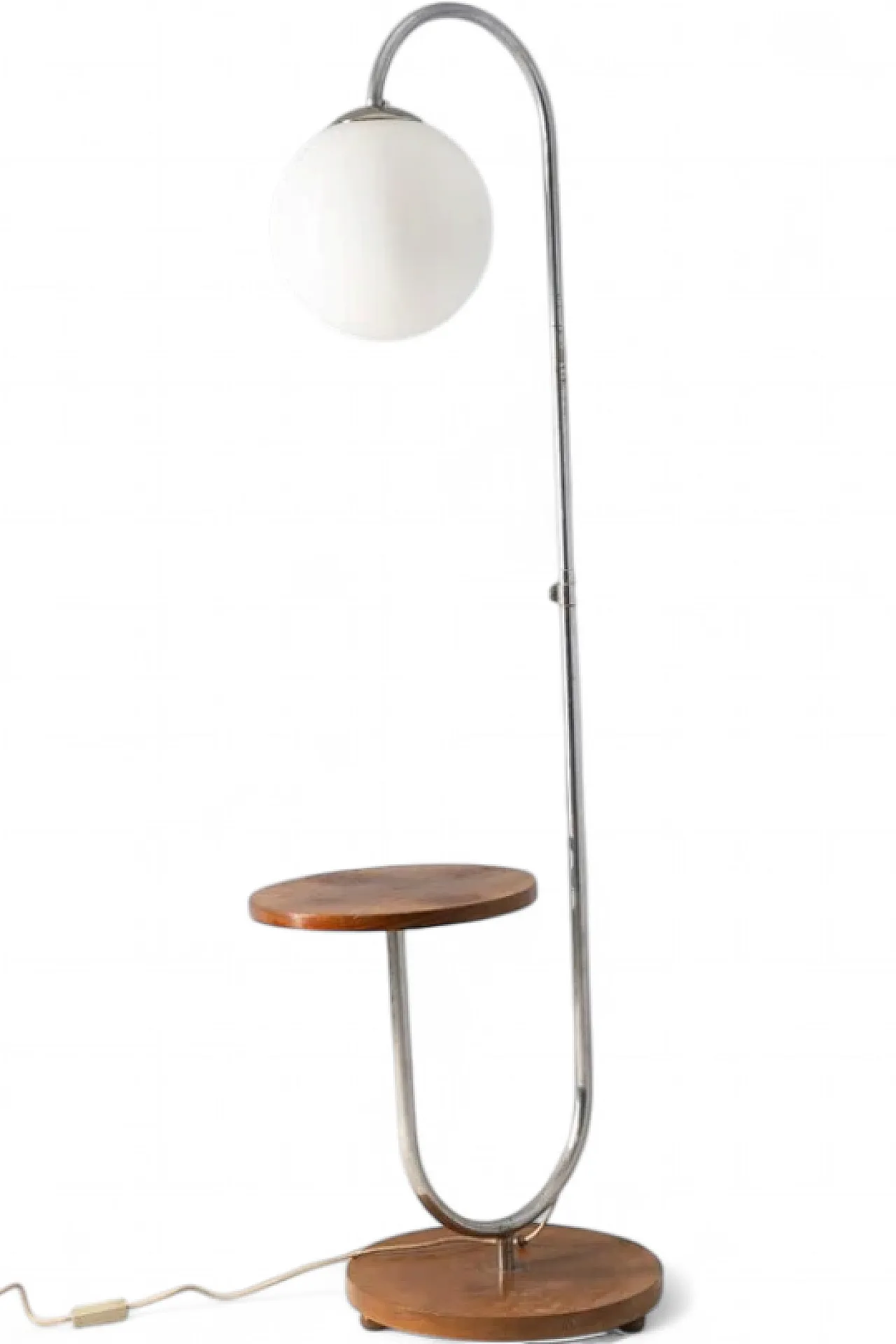 Floor lamp with table by Jindřich Halabala, mid-20th century 9
