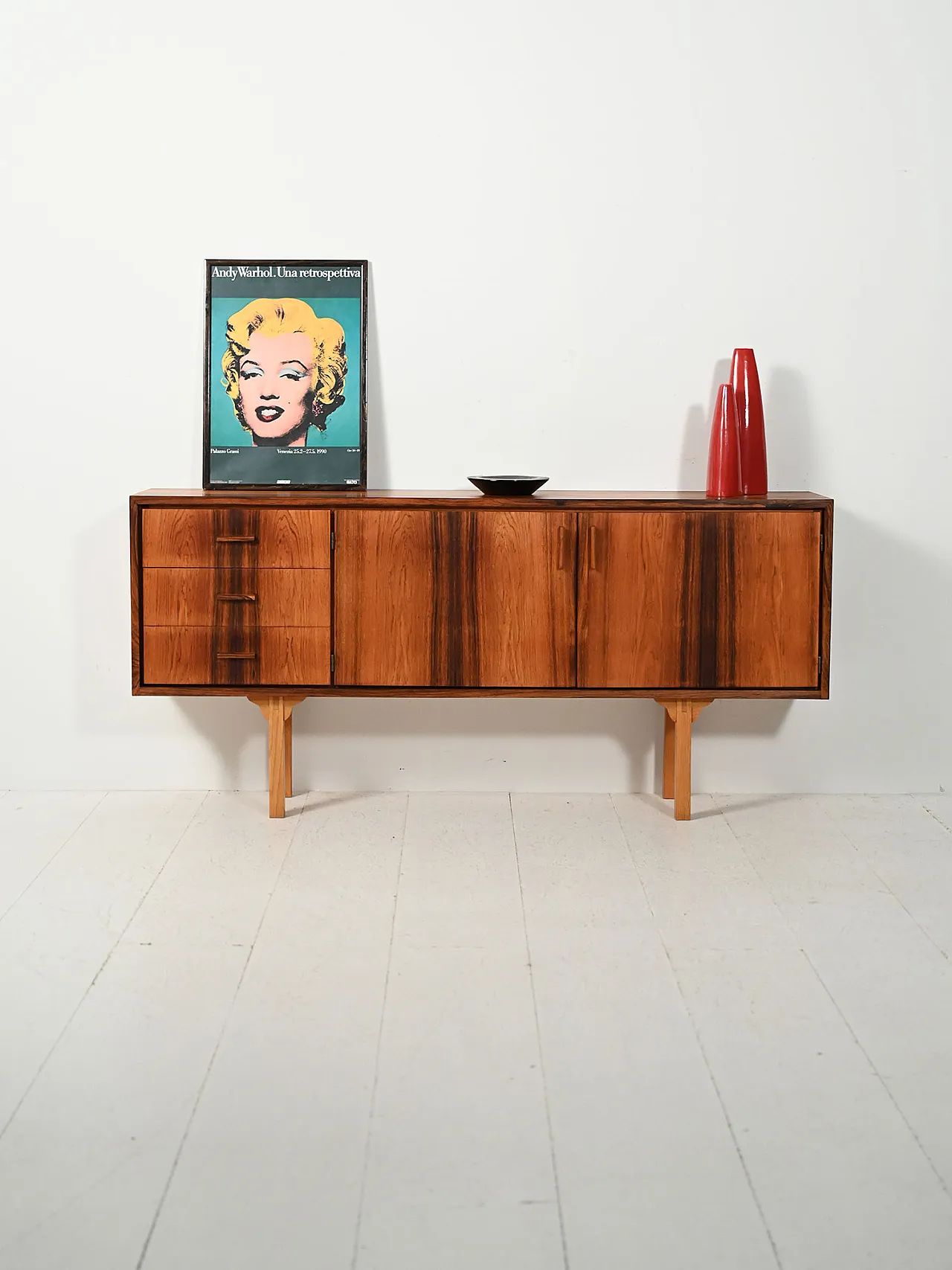Small Scandinavian sideboard in rosewood 1