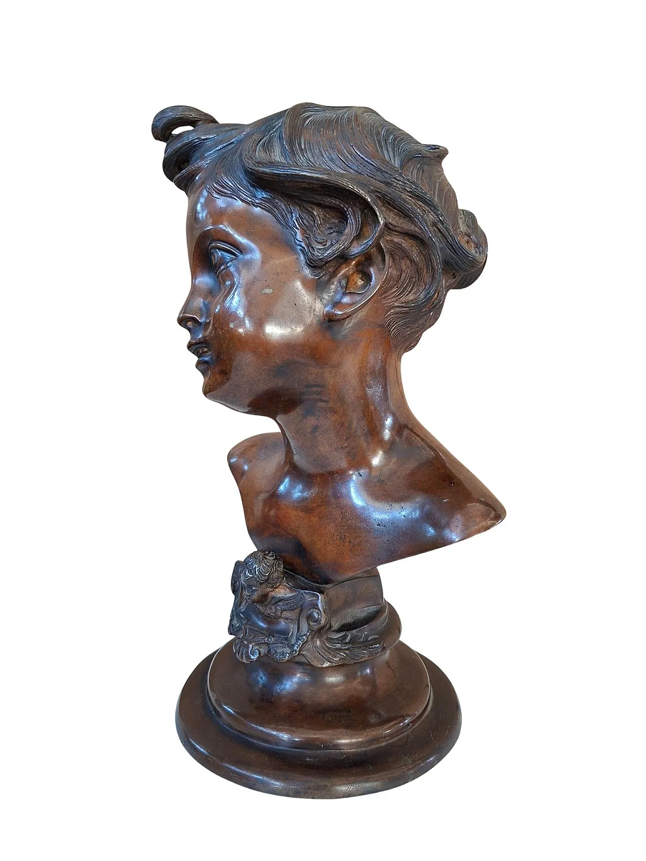 Alessandro, bronze bust of Vincenzo Gemito, 19th century 3