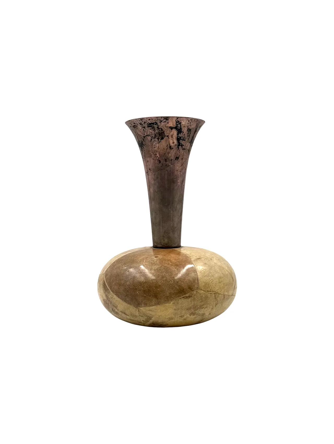 Midcentury parchment vase, Aldo Tura, Italy 1960 4