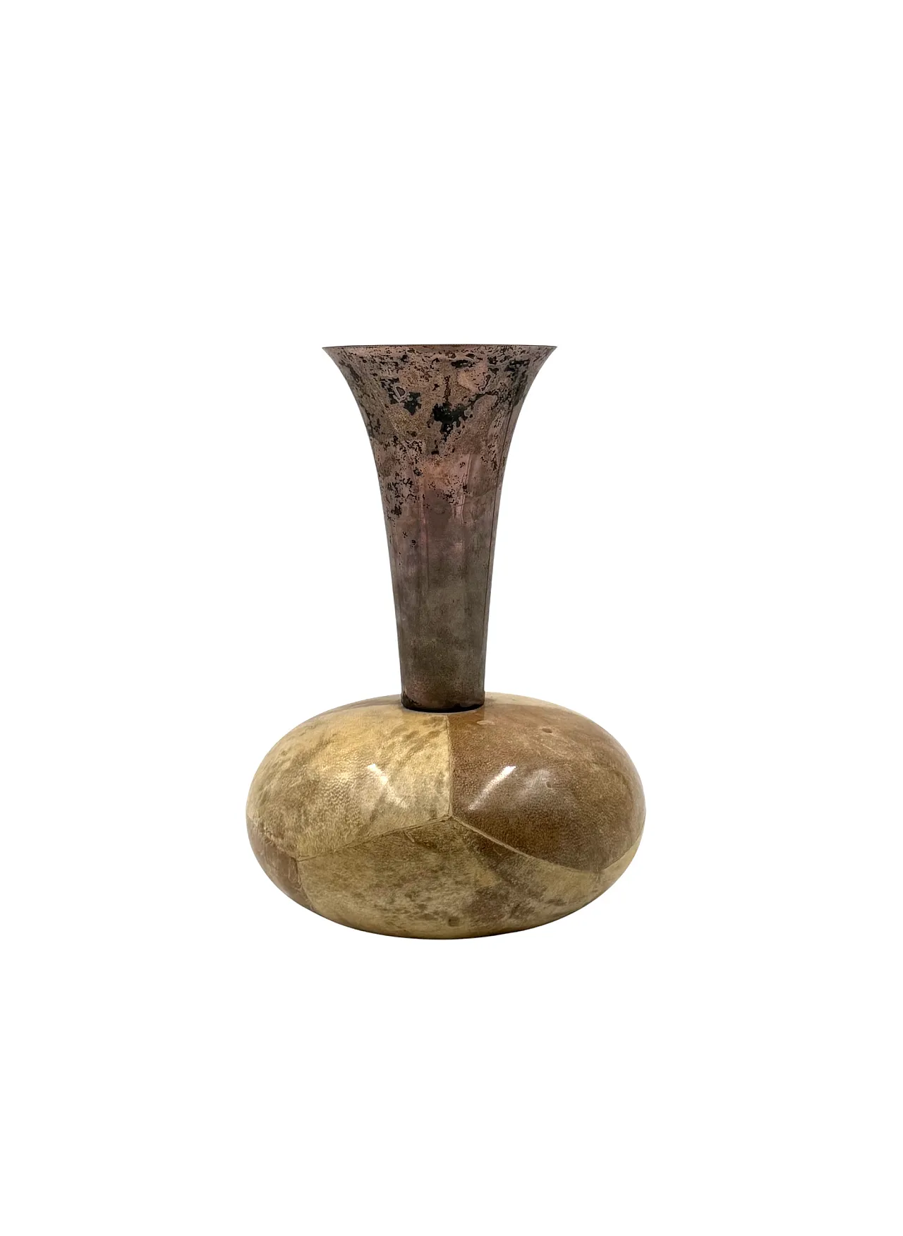 Midcentury parchment vase, Aldo Tura, Italy 1960 12