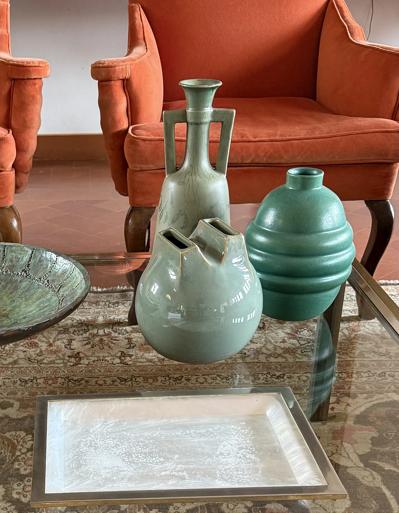 Mid-century Modern green stoneware vase, Franco Bucci, Italy 1970 8