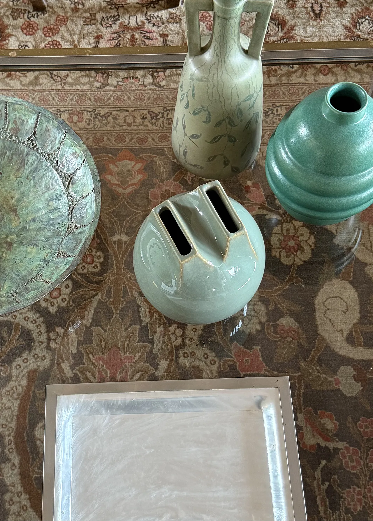 Mid-century Modern green stoneware vase, Franco Bucci, Italy 1970 9