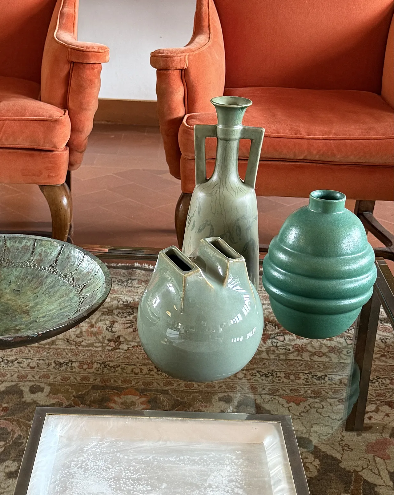 Mid-century Modern green stoneware vase, Franco Bucci, Italy 1970 10