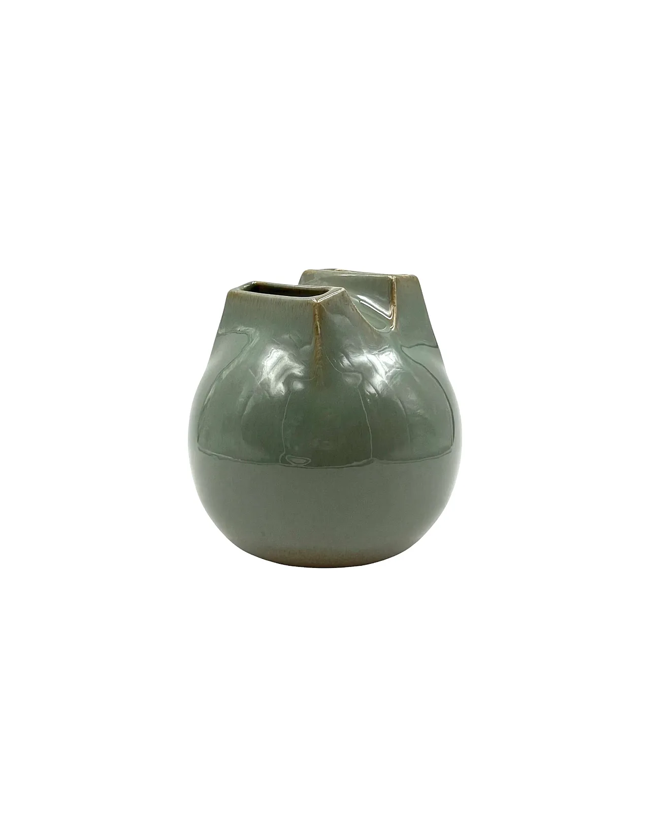 Mid-century Modern green stoneware vase, Franco Bucci, Italy 1970 11