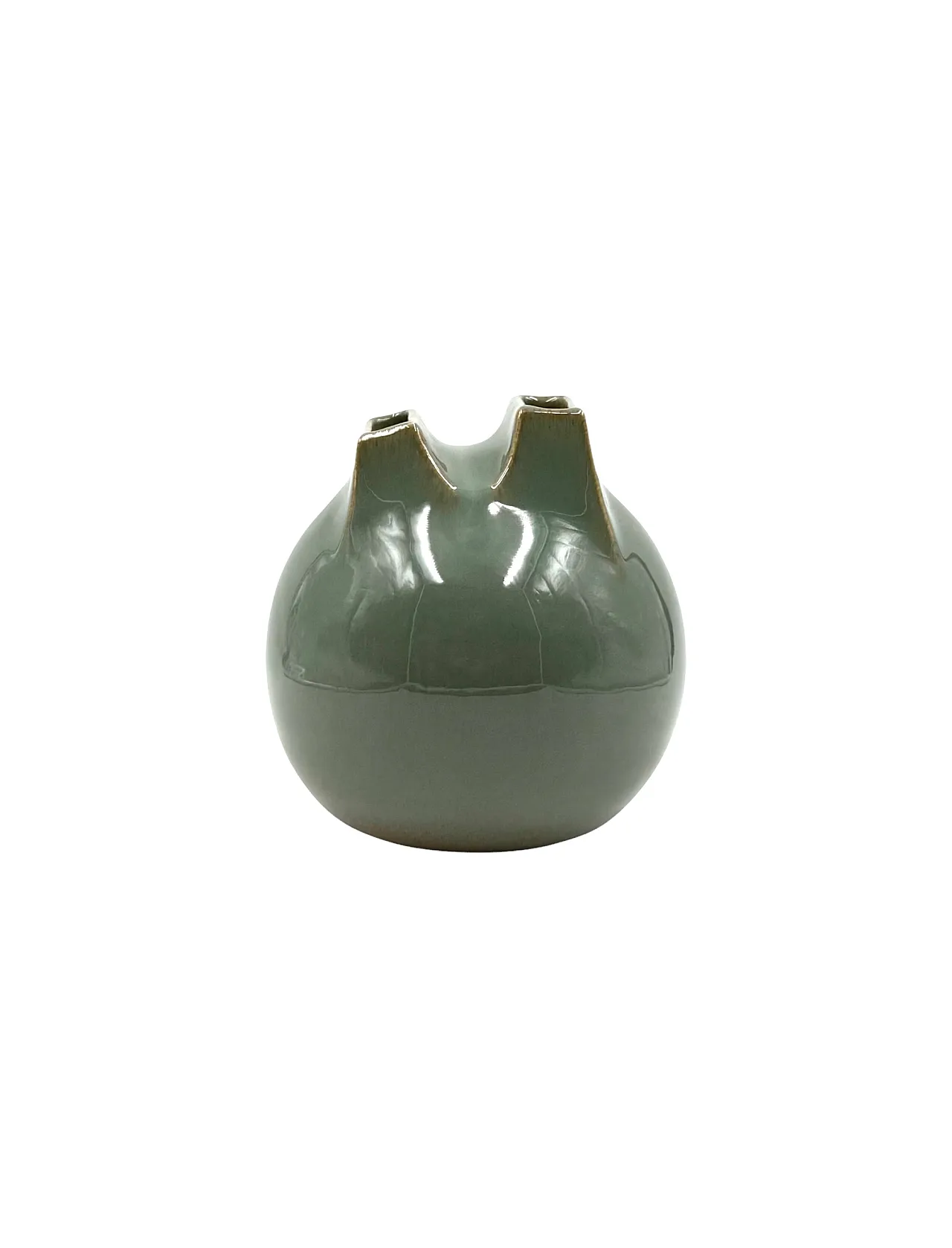 Mid-century Modern green stoneware vase, Franco Bucci, Italy 1970 12