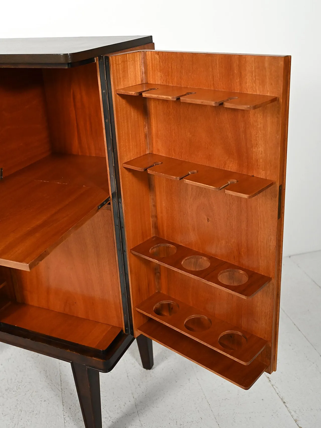 Scandinavian bar cabinet with inlays, 1940s 10