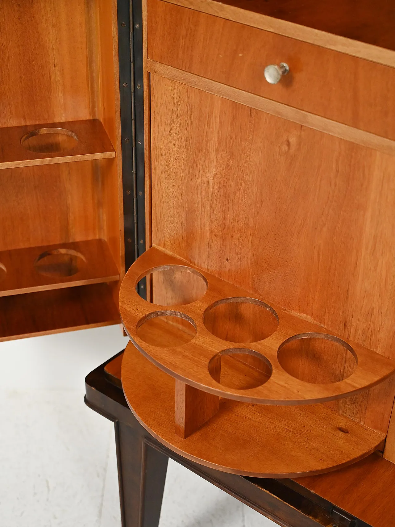 Scandinavian bar cabinet with inlays, 1940s 13