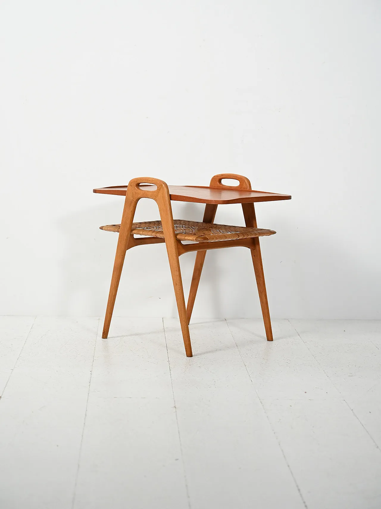 Danish coffee table with double shelf 1