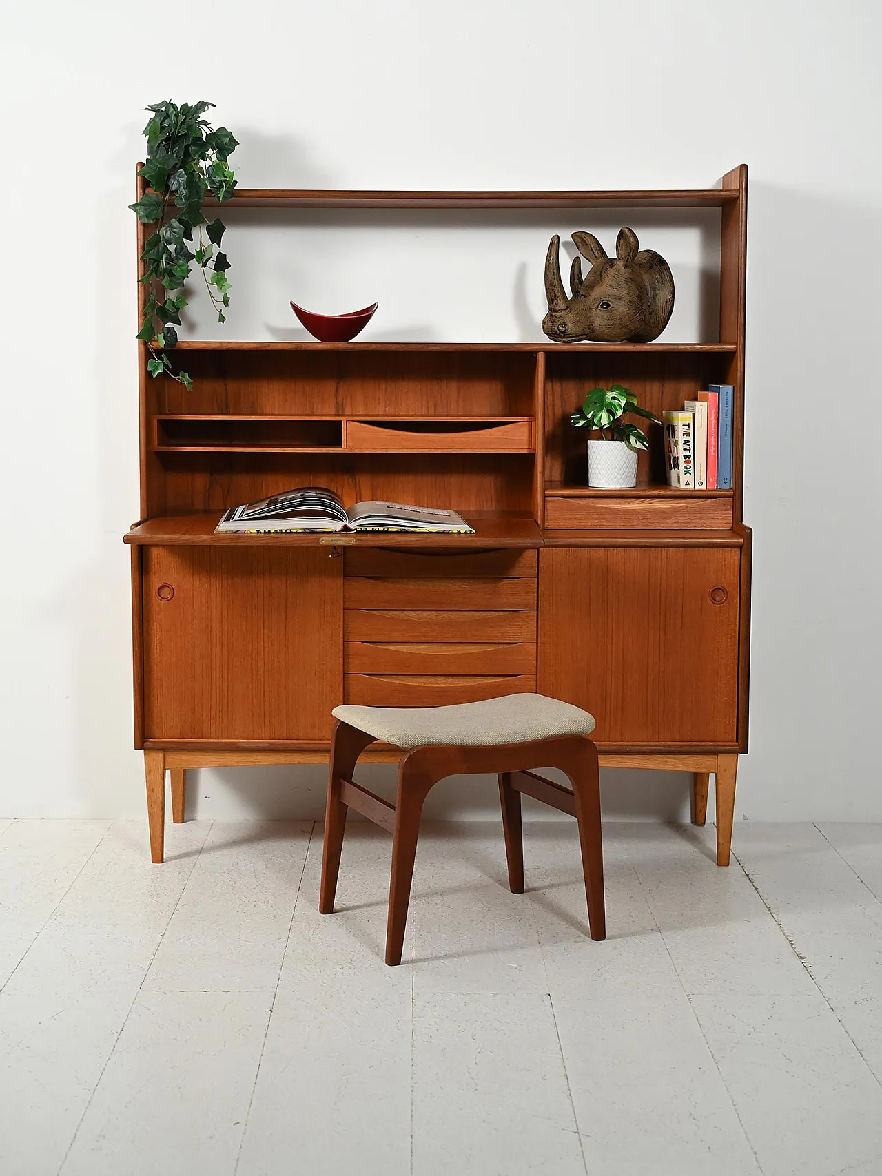 Sideboard with teak bookcase from Brantorps 1