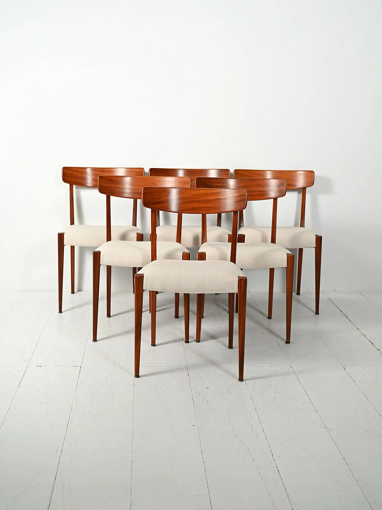 6 Scandinavian teak chairs, 1960s 1