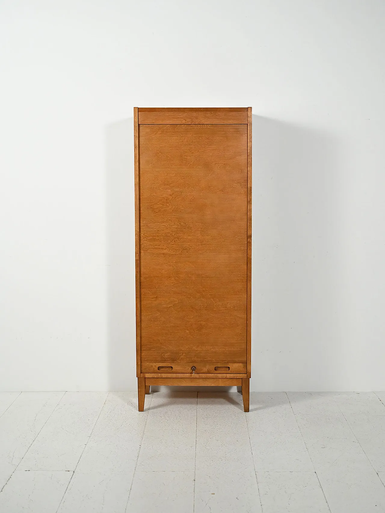 Scandinavian archive cabinet with vertical shutter, 1963 2